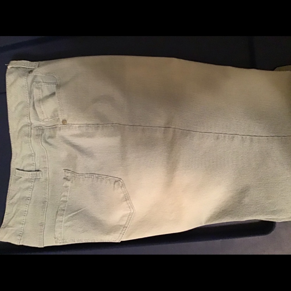 NWOT blue and white striped capris